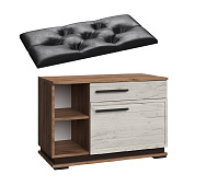 Тумба с мягким сиденьем МТ-31 Модена (Дуб крафт табачный/Дуб крафт белый/Венге)