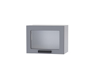 Шкаф верхний со стеклом 5ХС кухня Осло (Белый/Карбон сапфир) 