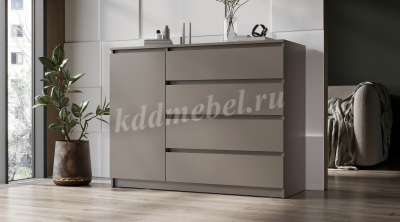 Комод Вега Люкс 1Д-4Я (Мокко)
