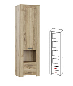 Пенал Квадро-24 (Дуб Делано светлый)