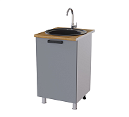 Шкаф нижний мойка 5М кухня Осло без столешницы (Белый/Карбон светлый) 