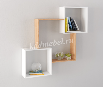 Полка Эра №2 (Дуб сонома/Белый текстурный)