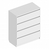 Комод Бьянко 4 ящика (Белый лофт)