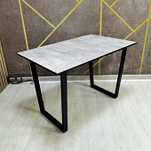 Стол обеденный Нутан-03 2 кат. (Цемент темный/Черный)