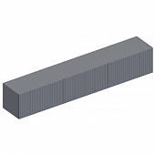 Тумба подвесная Квинта 2000 (Темно-серый лофт/Силк титан/Графит)