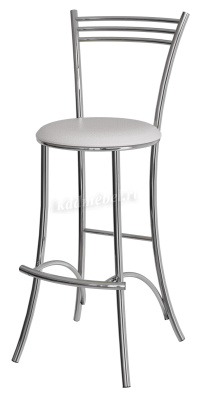 Стул барный Трио  (Белая экокожа)
