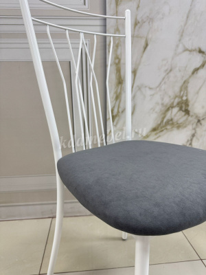 Стул Марсель К (Белый/Велюр Бежевый)