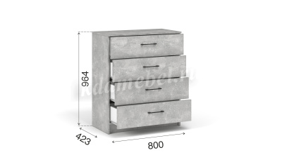 Комод Чикаго 4ящ (Ателье светлый)