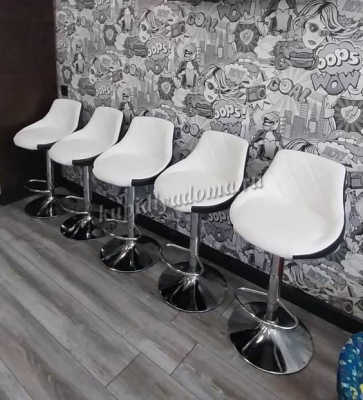 Стул барный J-700 (Белый/Черный)
