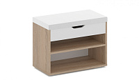 Тумба для обуви Аризона малая с нишей (Дуб сонома/Белый)