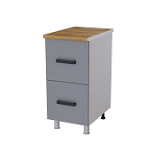 Шкаф нижний с 2 ящиками глубокий Г4РГ кухня Крафт (Дуб сонома/Бетон светлый)
