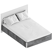 Кровать Лео-2 1.6 с настилом (Айрон рок/Софт айс)