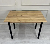 Стол обеденный Статус (Дуб крафт золотой/Опора черный матовый) УЦЕНКА