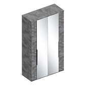 Шкаф 4-ств Лео-2 с зеркалом (Айрон рок/Софт айс)