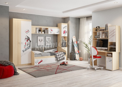 Стеллаж Энерджи (Дуб сонома/Белый)