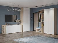 Студия Дуб Сонома светлый - Белый Студия Дуб Сонома светлый - Белый