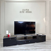 Тумба под ТВ Ларго 2.0 (Венге/Черный глянец)