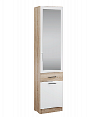 Пенал с зеркалом Денвер (Дуб сонома/Белый древесные поры)