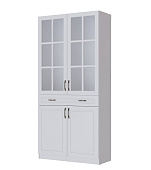 Шкаф витрина Апполия гостиная (Белый дуб)