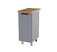 Шкаф нижний 35Р кухня Кампео без столешницы (Белый/Светло-серый)