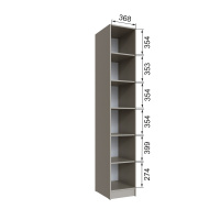 ТЭКС_Стеллаж Мадрид (0,4) с дверкой_наполнение_кашемир