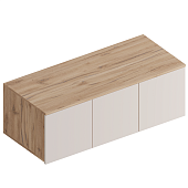 Шкаф  настенный 3-ств. Сицилия (Дуб альпийский/Тефия)