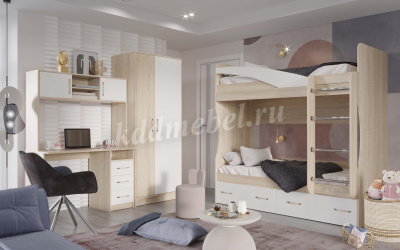 Комод Буратино (Дуб сонома/Белый)