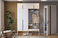 Прихожая К5 Баско (Белое дерево)
