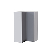 Шкаф верхний угловой сушка высокий ВУСП2 кухня Кантри (Белый/Бетон светлый)