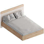 Кровать Сицилия 1.4 с настилом (Дуб альпийский/Тефия)