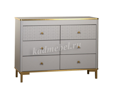 Комод Антре 65.01 (Серый/Золото) 