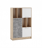 Пенал малый Колибри (Дуб сонома/Ателье светлое/Акрил белый)