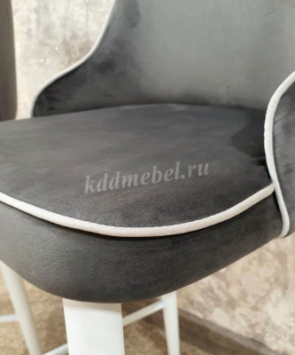 Стул полубарный Ками (Серо-дымчатый/Белый)