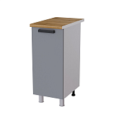 Шкаф нижний 35Р кухня Осло без столешницы (Белый/Карбон темный)