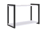 Полка Юниор (Белое дерево/Черный муар)