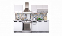 Кухня Модена 1.8 (60/40) (Белый/Ателье светлый)