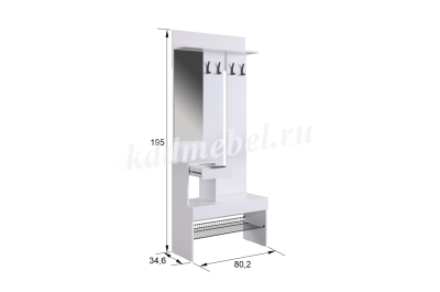 Прихожая К4 Баско (Белое дерево)