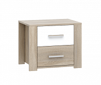 Тумба прикроватная Сопрано 2шт. (Дуб сонома/Белый)