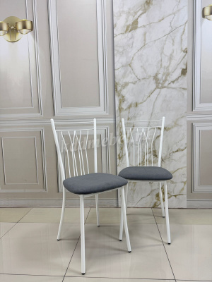 Стул Марсель К (Белый/Велюр Серый)