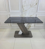 Стол обеденный раздвижной Киото-35 (Дуб стайлинг/RAL 9005) УЦЕНКА