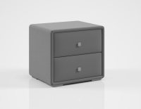 Тумба_Твист_микровелюр_серый