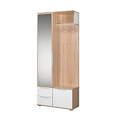 Шкаф комбинированный (Прихожая)  Куба 10.14 (Дуб сонома/Белый премиум)