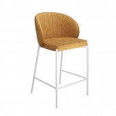 Стул полубарный Дени ткань (Горчичный/Белый)