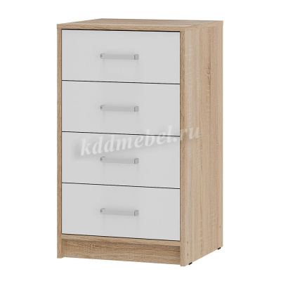 Комод Мия КМ-02 (Дуб сонома/Белый)