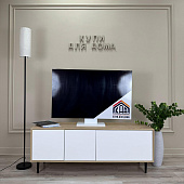 Тумба ТВ Некст-3 (Дуб ирландский/Белый легкий шелк)