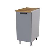 Шкаф нижний глубокий Г4Р кухня Осло без столешницы (Белый/Карбон сапфир)  