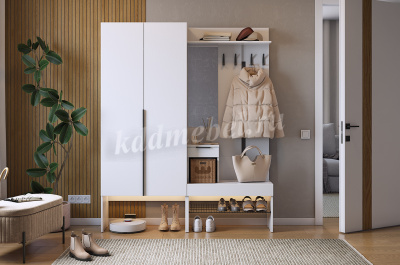 Прихожая К1 Баско (Белое дерево)